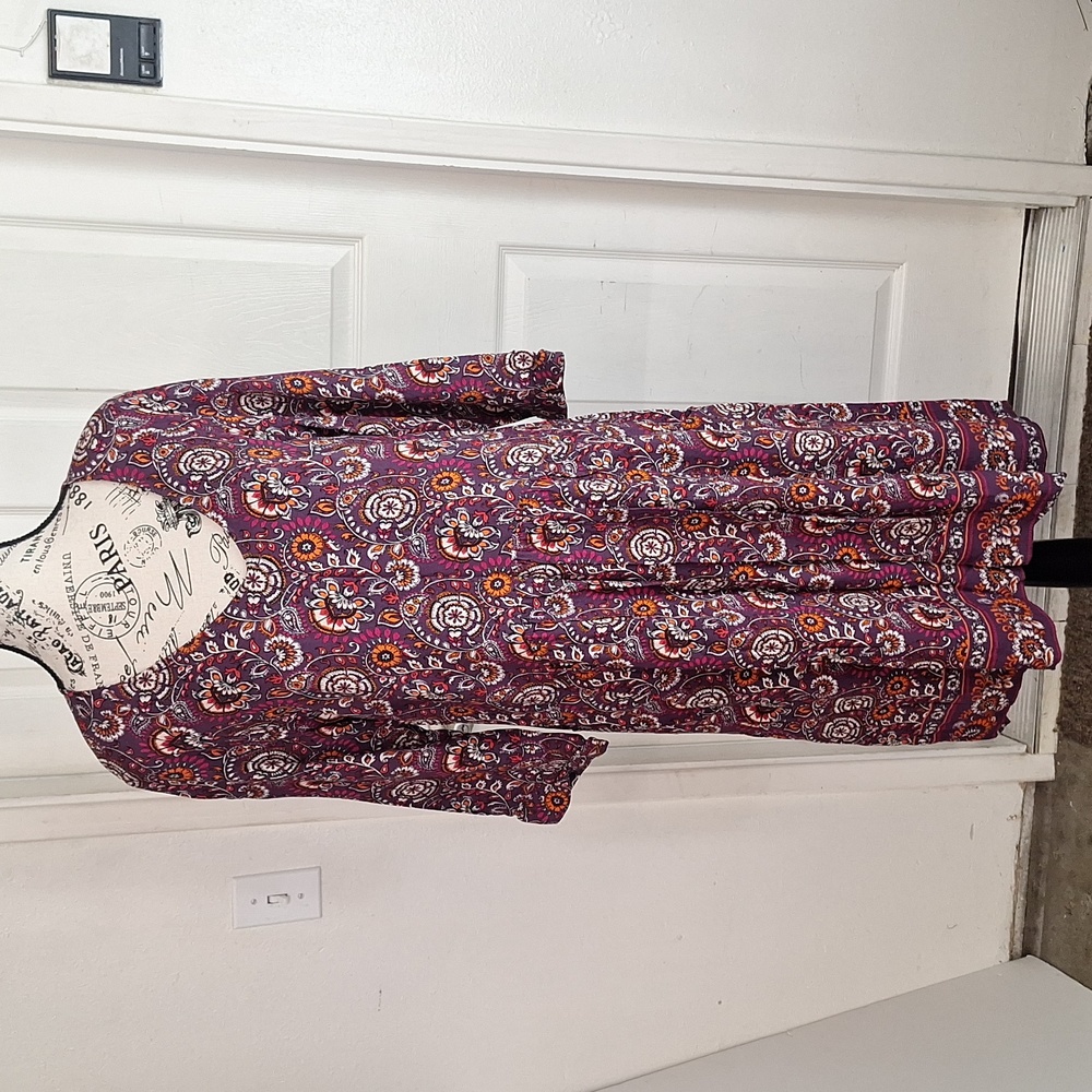 Garnet Hill 3/4 Sleeve Midi Dress Sz 10